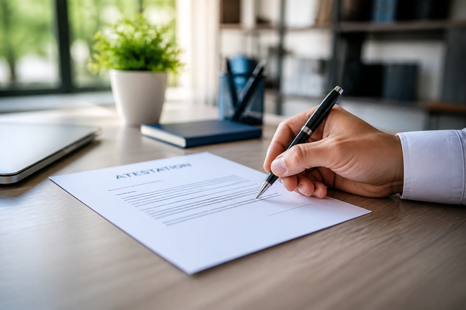 Signature dune attestation sur lhonneur