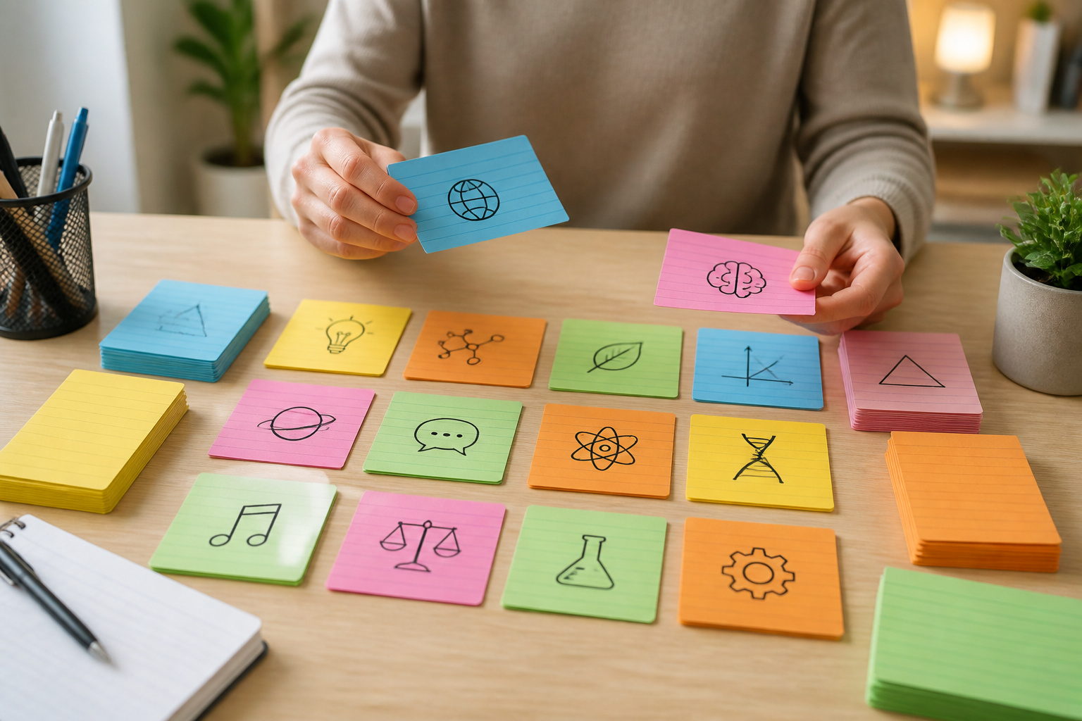 Cartes memoire colorees pour lapprentissage