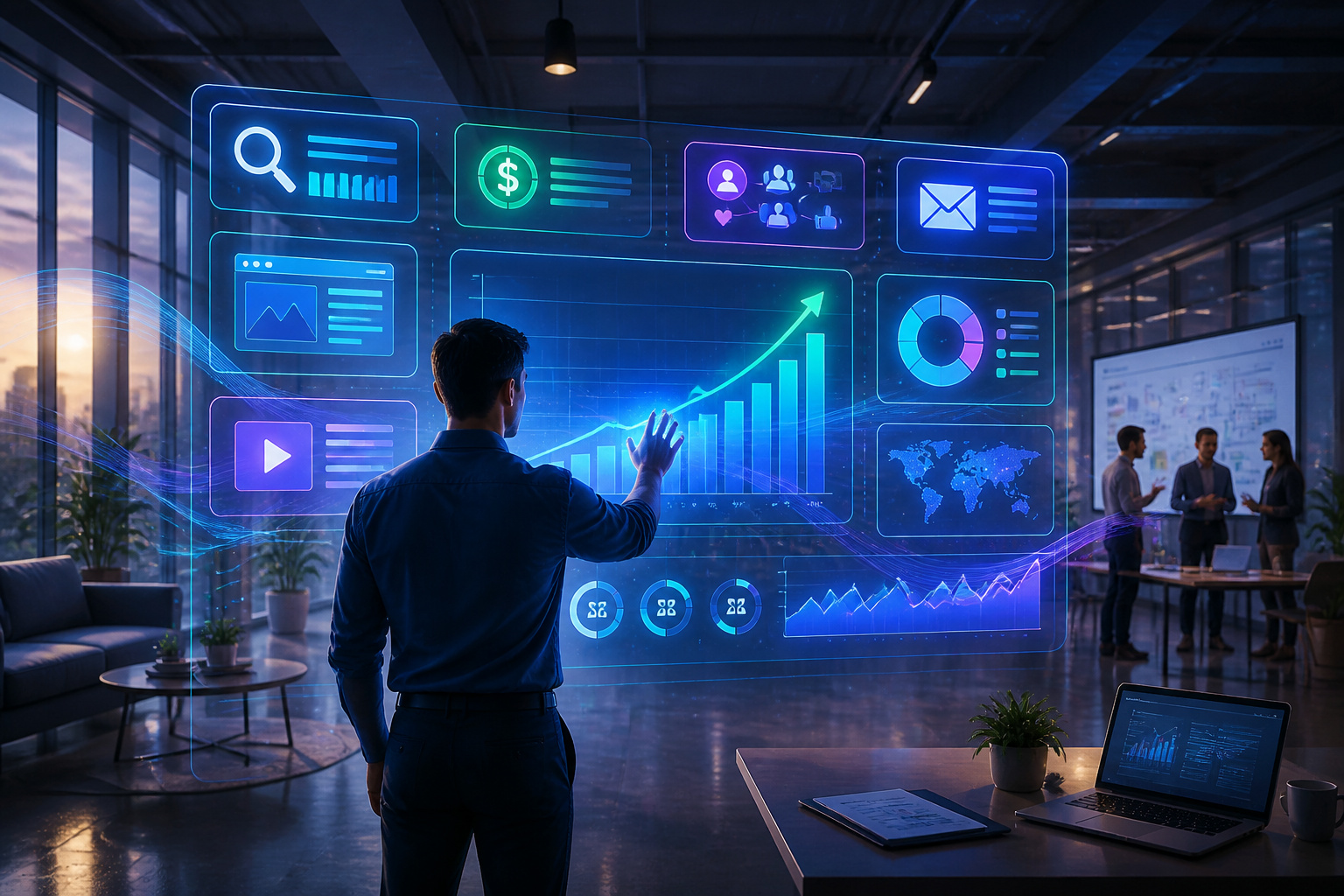 Maitrise du marketing numerique hologramme