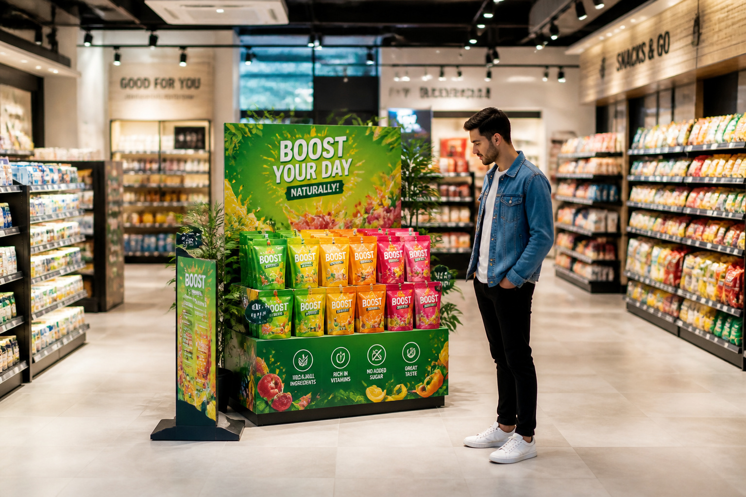 Presentation dynamique de produits en magasin